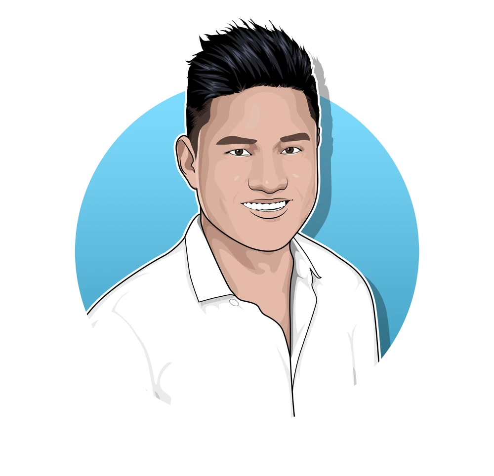 Illustrated portrait of the director